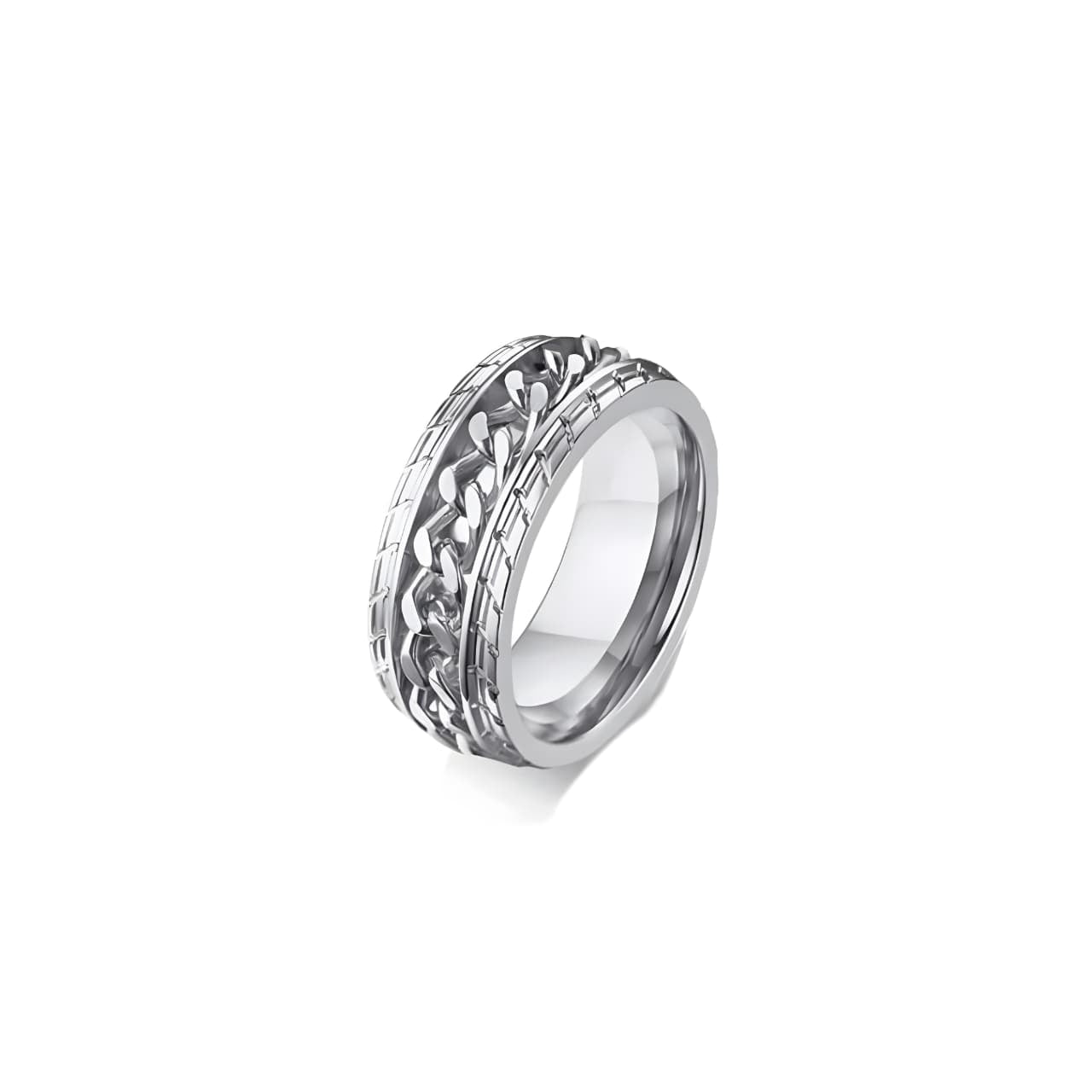 ANILLO GIRATORIO CADENA SILVER