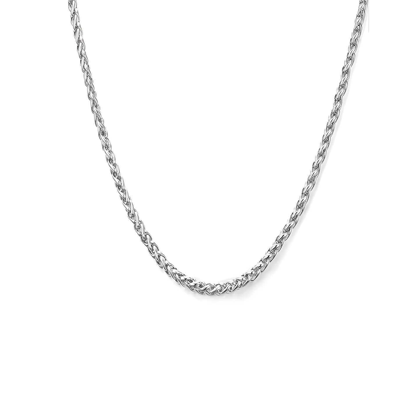 COLLAR TRENZADO 4MM SILVER