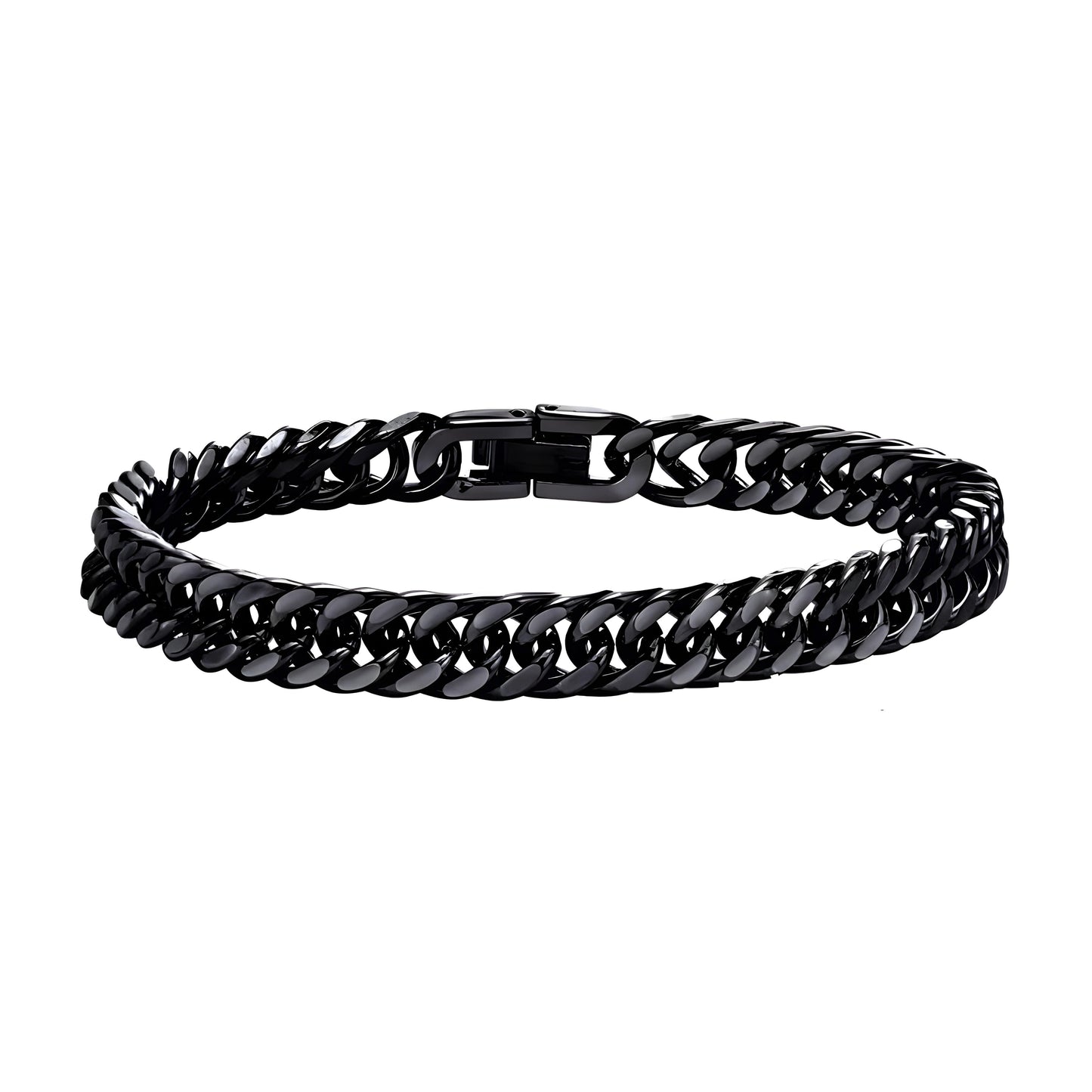 PULSERA CUBANA PREMIUM 8MM BLACK