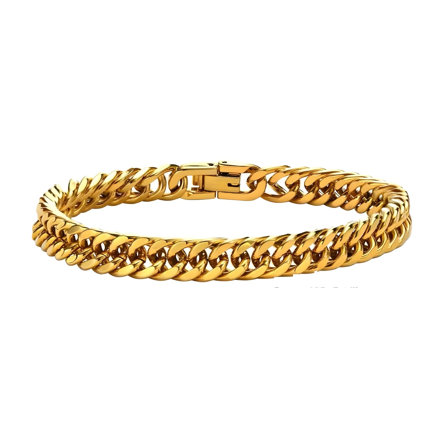 PULSERA CUBANA PREMIUM 8MM GOLD