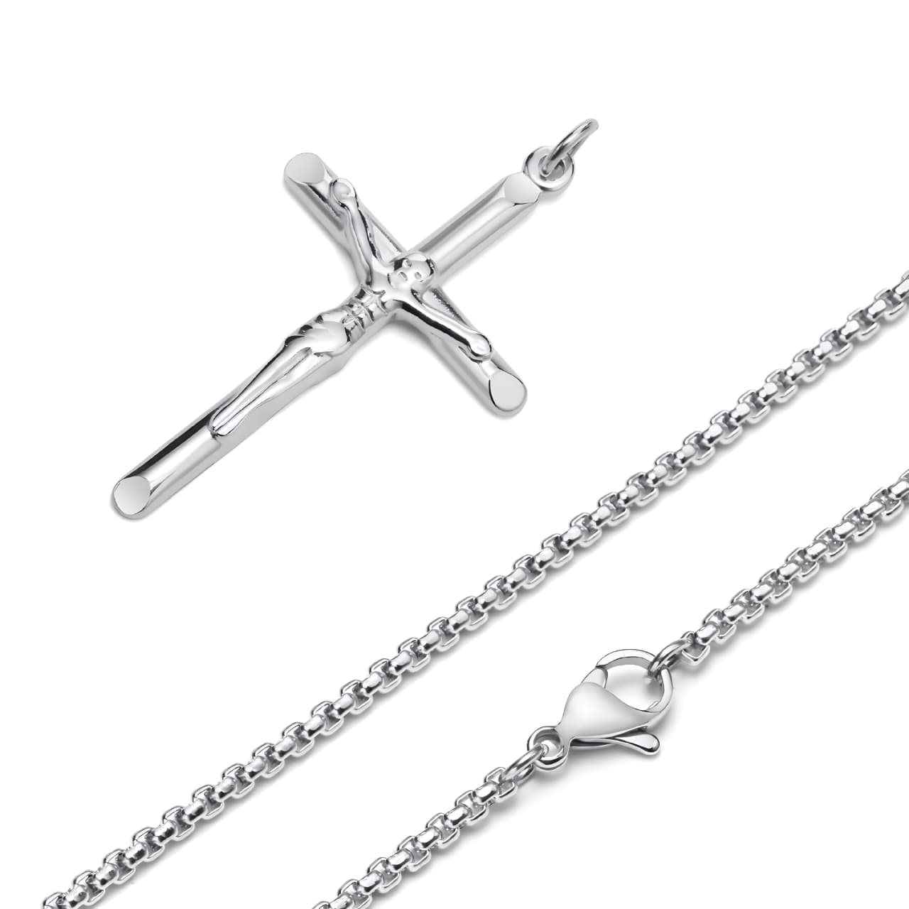 COLLAR CRUCIFIJO SILVER