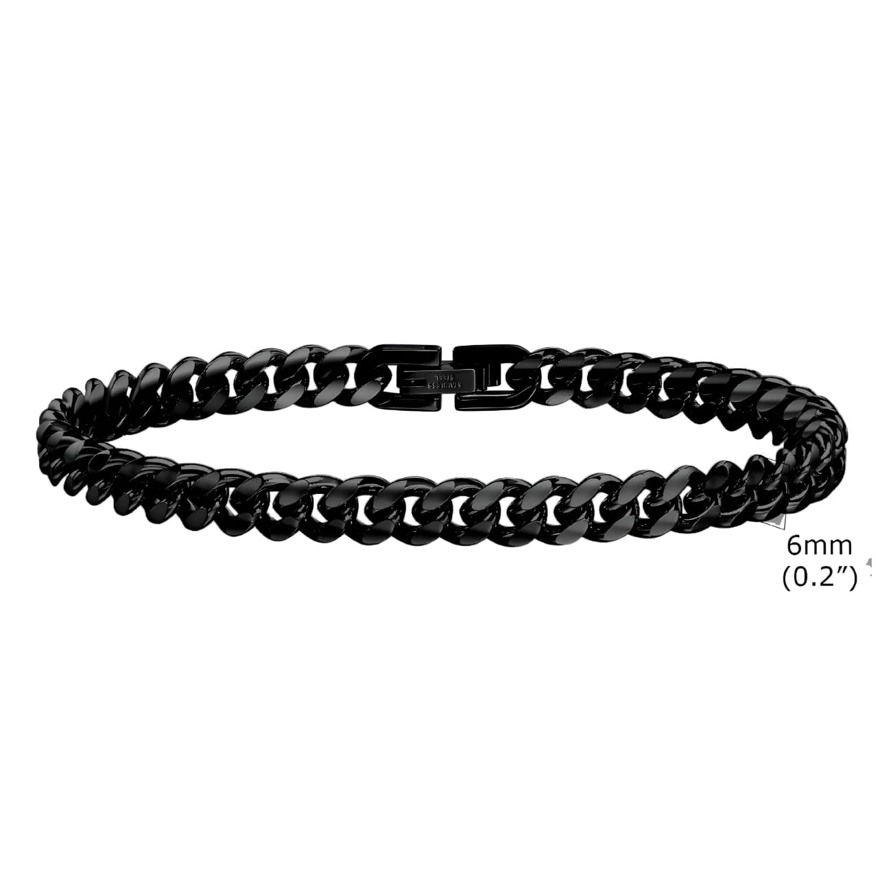PULSERA CUBANA PREMIUM 6MM BLACK