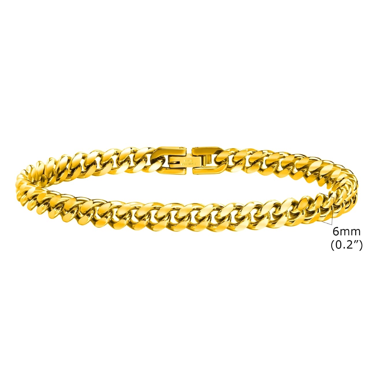 PULSERA CUBANA PREMIUM 6MM GOLD
