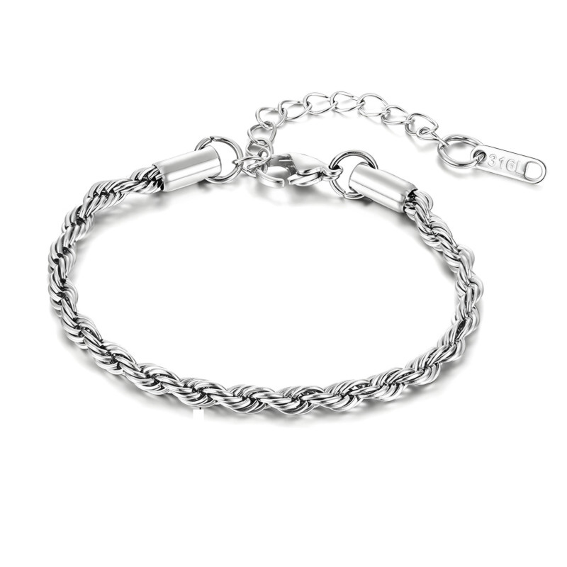 PULSERA ROPE 4MM SS316L