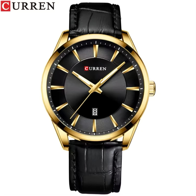 RELOJ CURREN CUERO GOLD