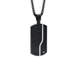 COLLAR PLACA MILITAR BLACK