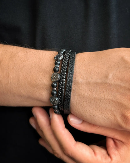 PULSERA CUERO ÁRBOL DE VIDA