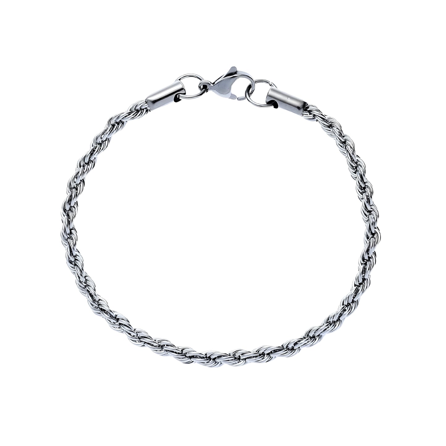PULSERA ROPE 4MM SILVER