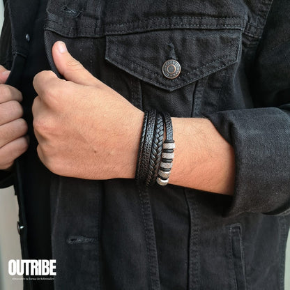 PULSERA CUERO STEEL