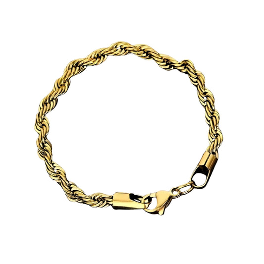 PULSERA ROPE 4MM GOLD