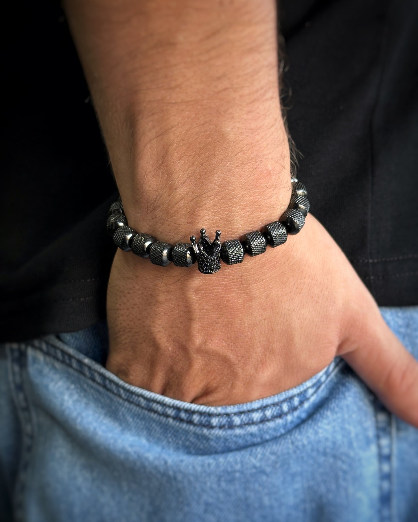 Pulsera King Black para hombre OuTribe