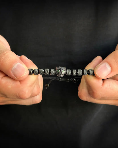 Pulsera Panther Black/detalle para hombre OuTribe