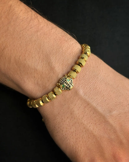Pulsera Panther Gold para hombre OuTribe