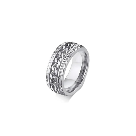 ANILLO GIRATORIO CADENA SILVER
