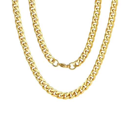 COLLAR CUBANO 7MM GOLD