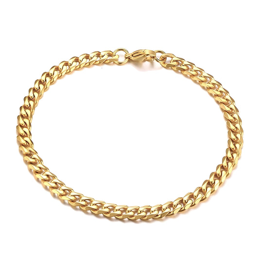 PULSERA CUBANA 7MM GOLD