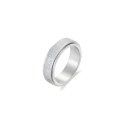 ANILLO GIRATORIO BRILLANTE SILVER SS316L