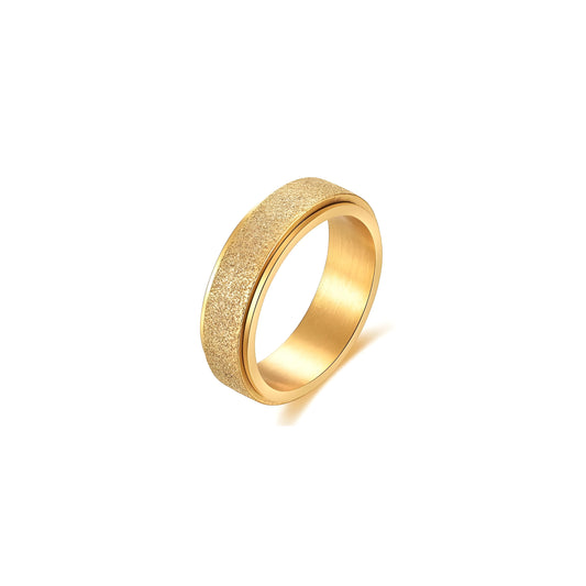 ANILLO GIRATORIO BRILLANTE GOLD SS316L