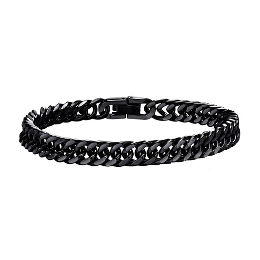 PULSERA CUBANA PREMIUM 8MM BLACK