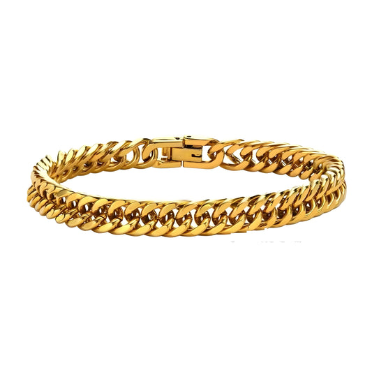 PULSERA CUBANA PREMIUM 8MM GOLD