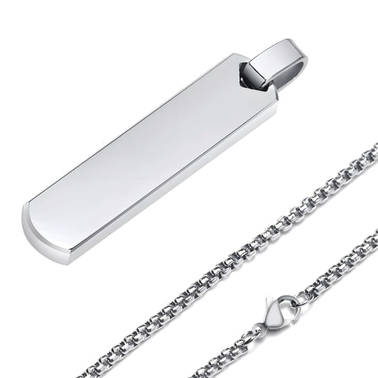 COLLAR BARRA 3D SILVER