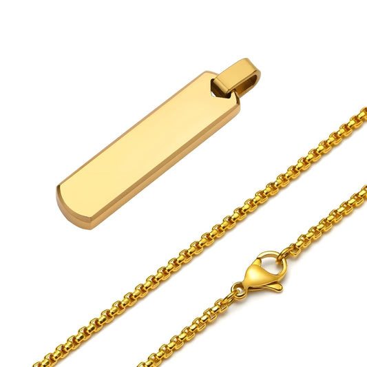 COLLAR BARRA 3D GOLD