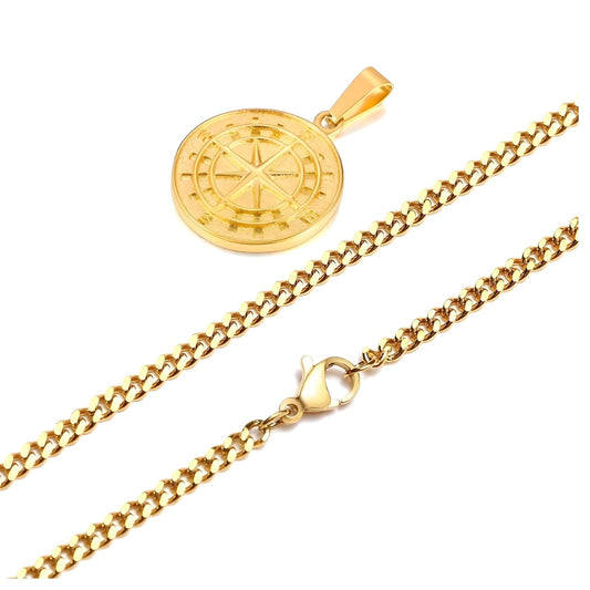 COLLAR BRUJULA GOLD