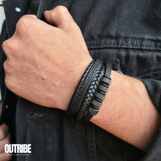 PULSERA CUERO STEEL